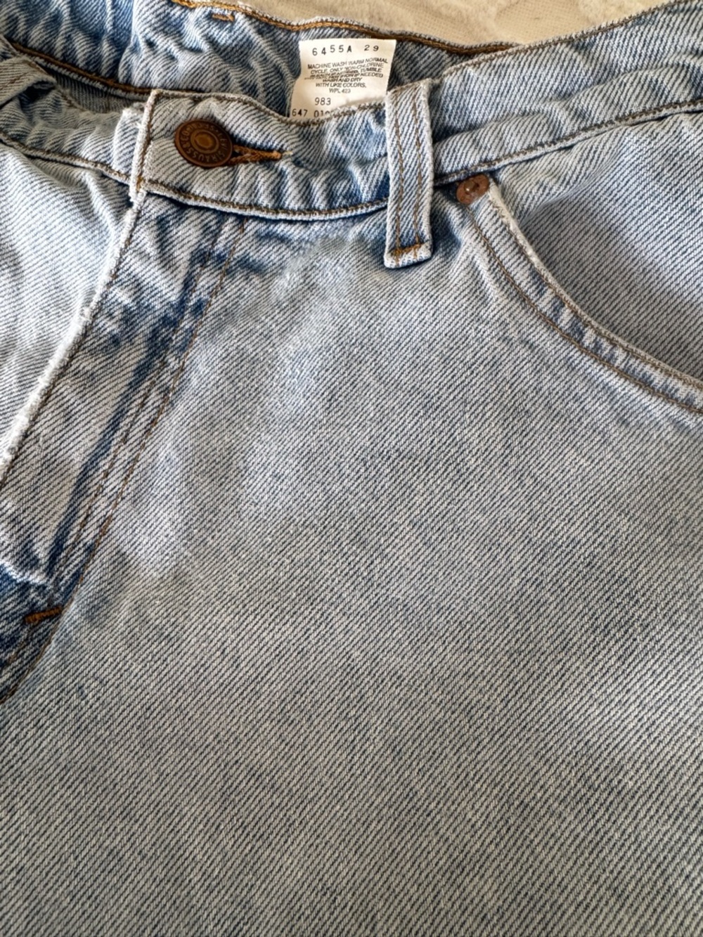 Levi’s 967 Relaxed Fit Shorts Y2K Orange Tab Light Wash Junior Size 9 - Picture 3 of 12
